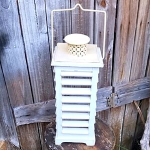 Off-White and Cream Decorative Lantern